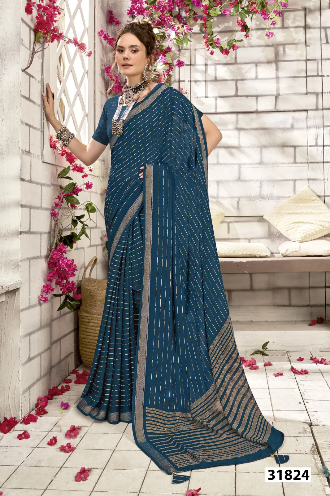 Shridha Vol 4 By Vallabhi Georgette Printed Sarees Wholesale Market In Surat